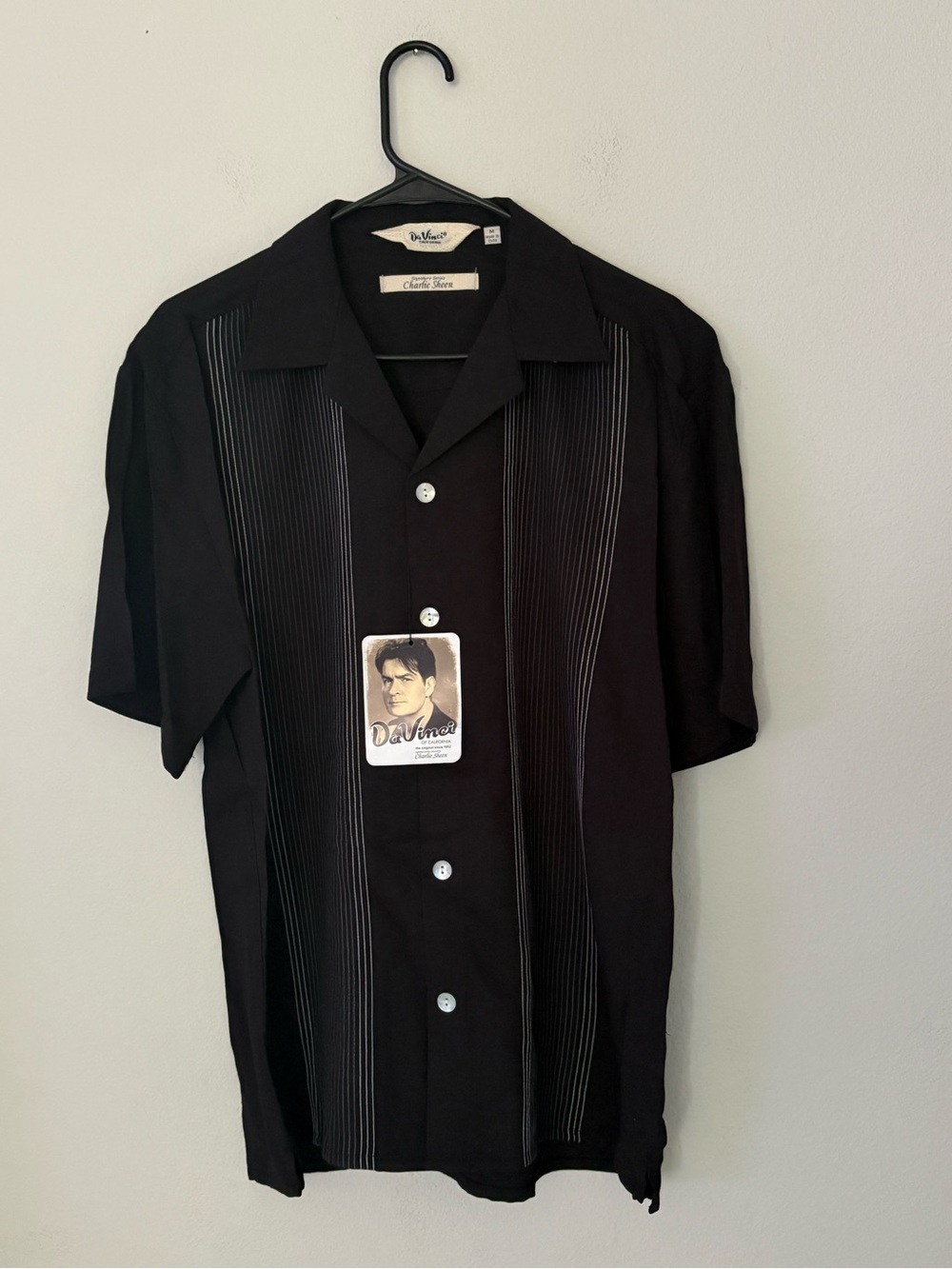 Da Vinci California Charlie Sheen Signature Series Bowling Shirt Medium NWT